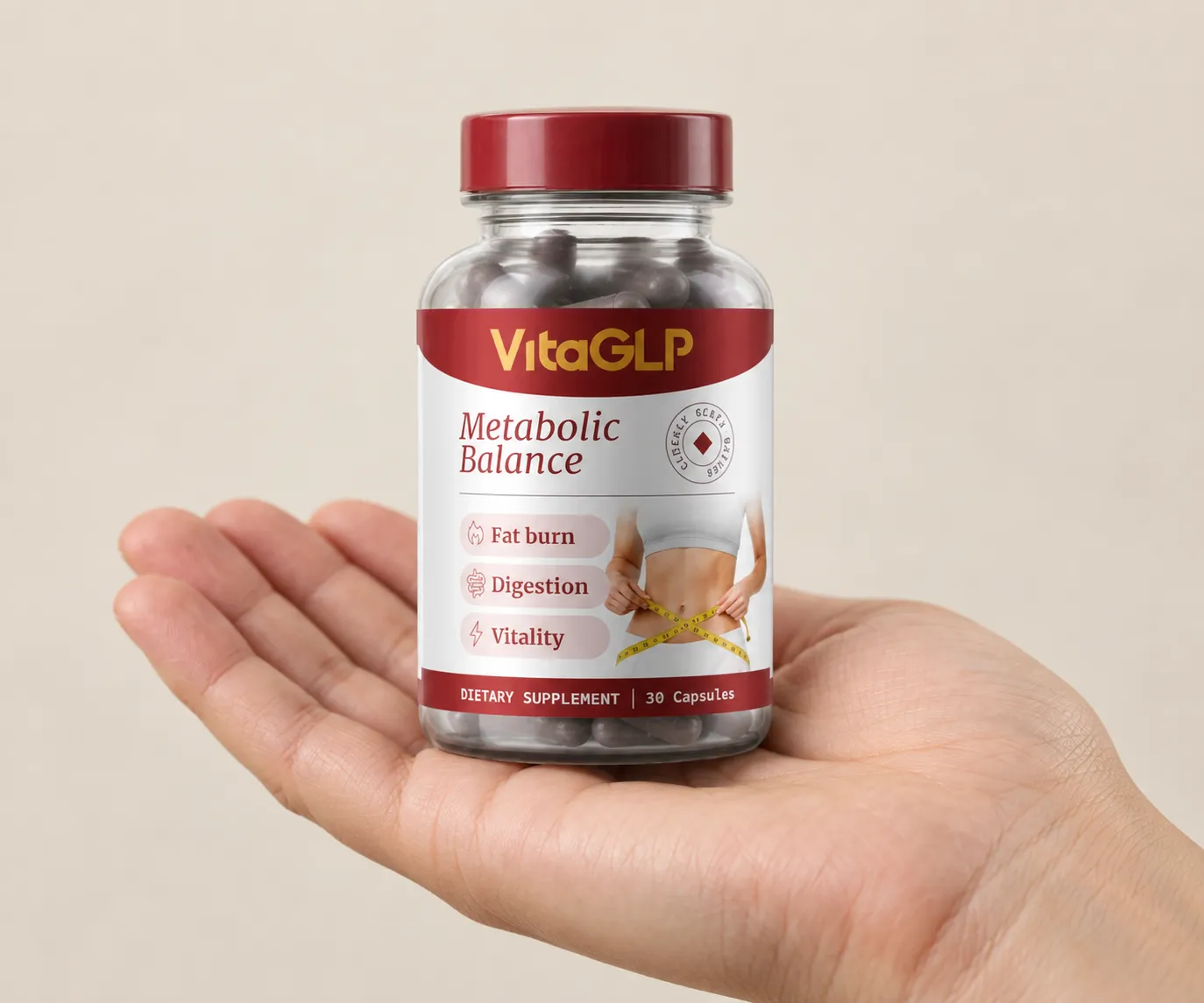 VitaGLP — Verpackung in der Hand