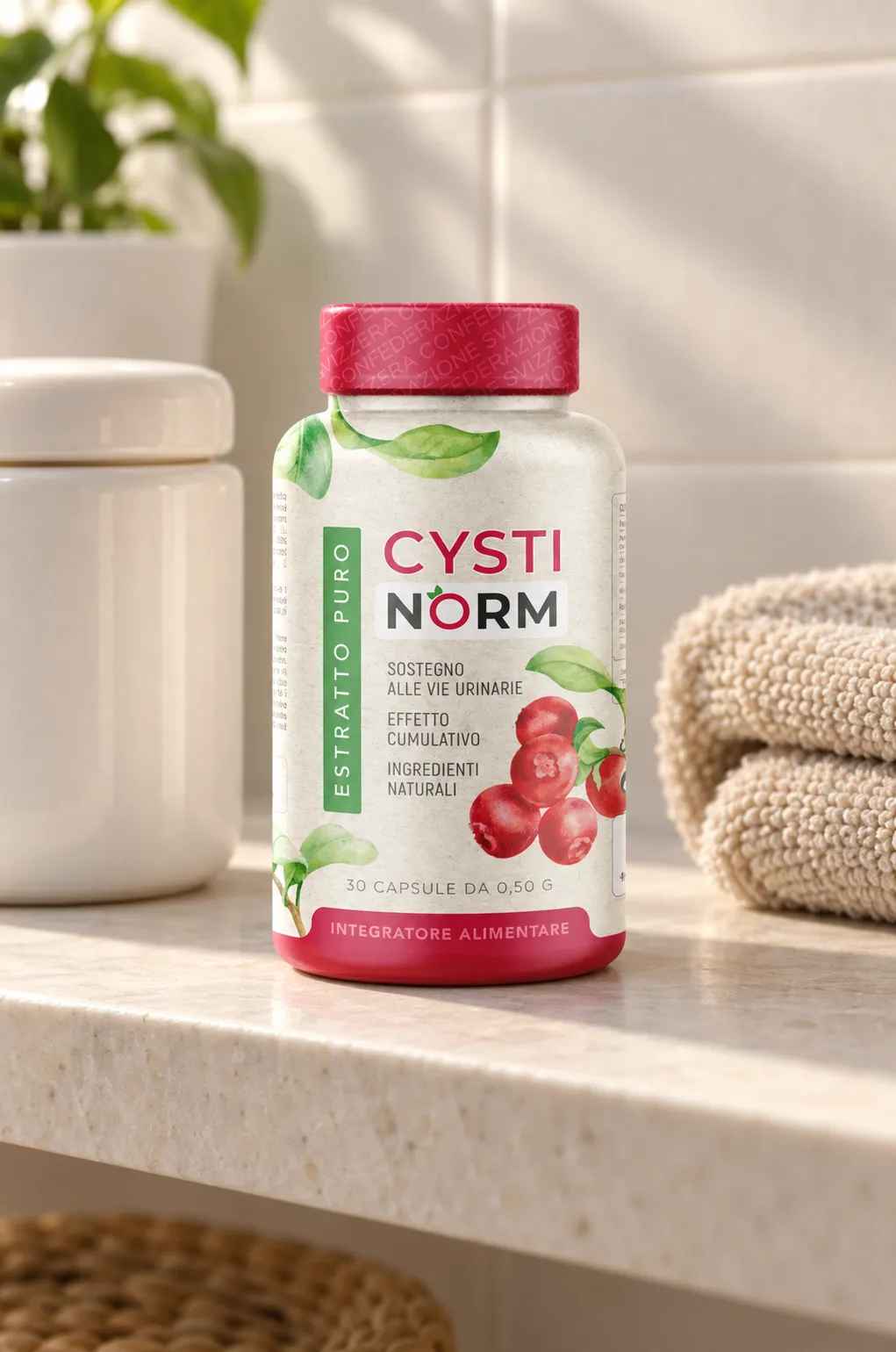 CYSTINORM — Verpackung im Alltag