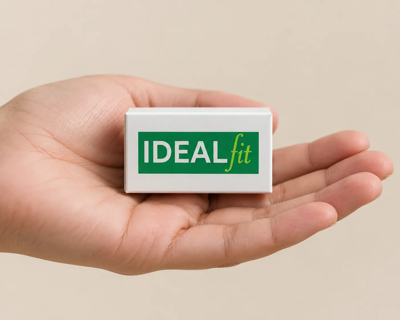 IdealFit — Verpackung in der Hand