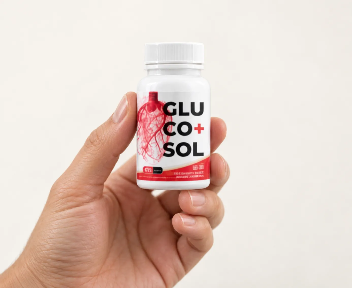 Glucosol — Verpackung in der Hand