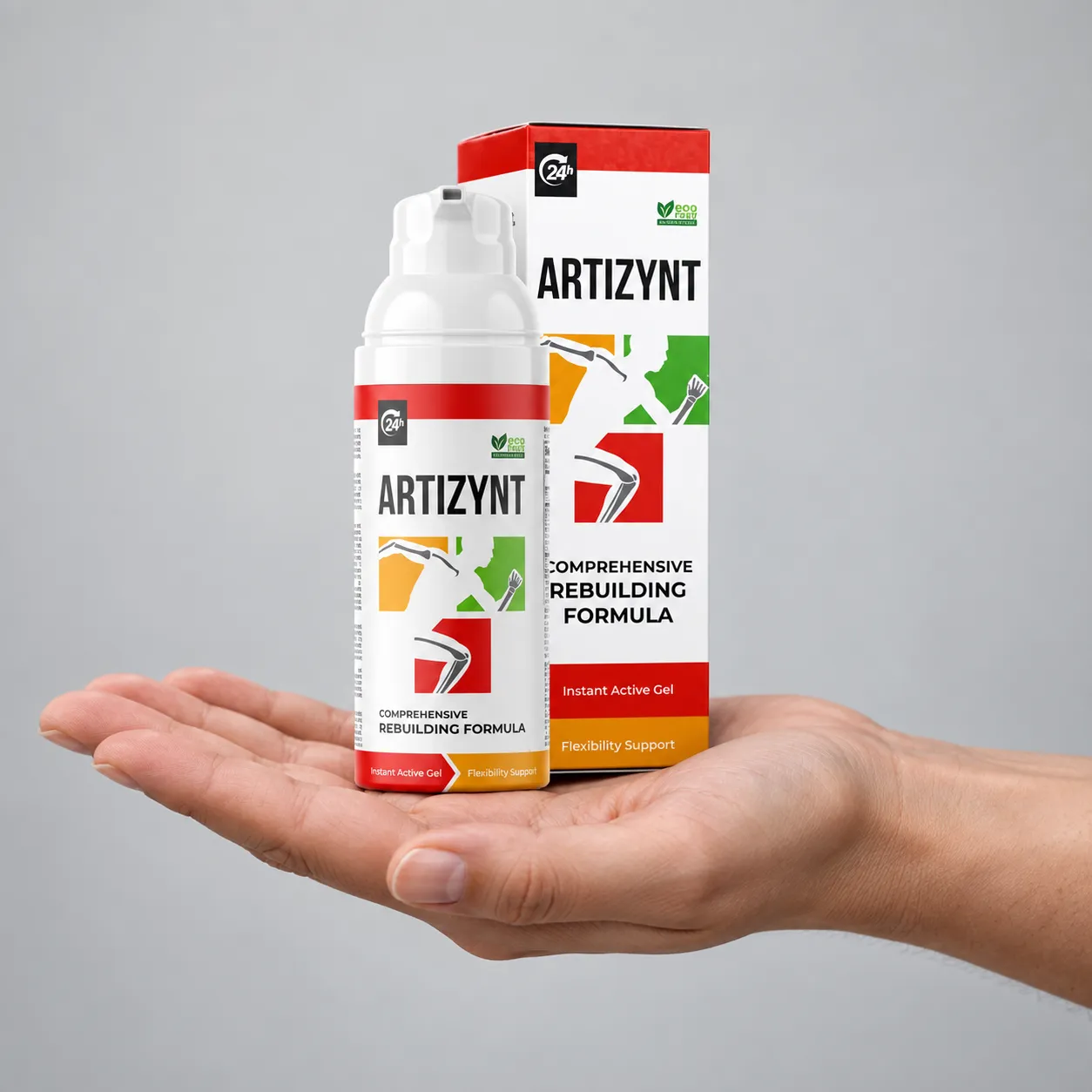 ArtiZynt Gel — Verpackung in der Hand