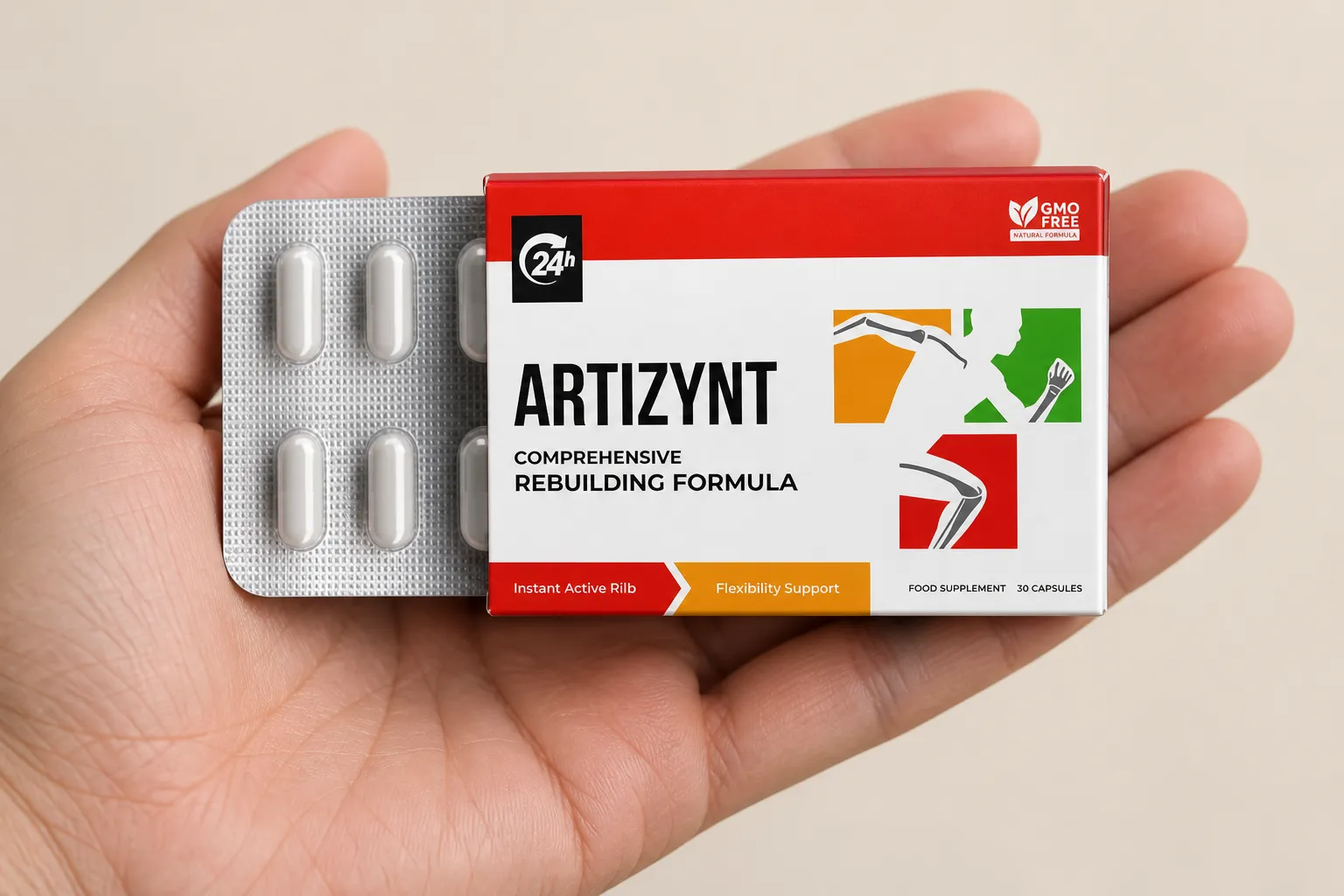 ArtiZynt Capsules — Verpackung in der Hand