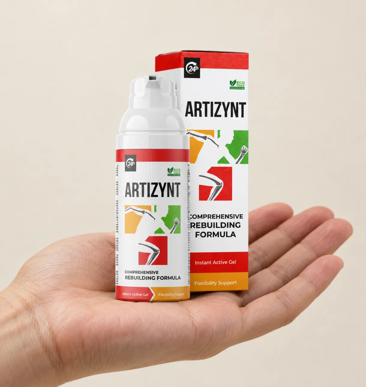 ArtiZynt Gel — Verpackung in der Hand
