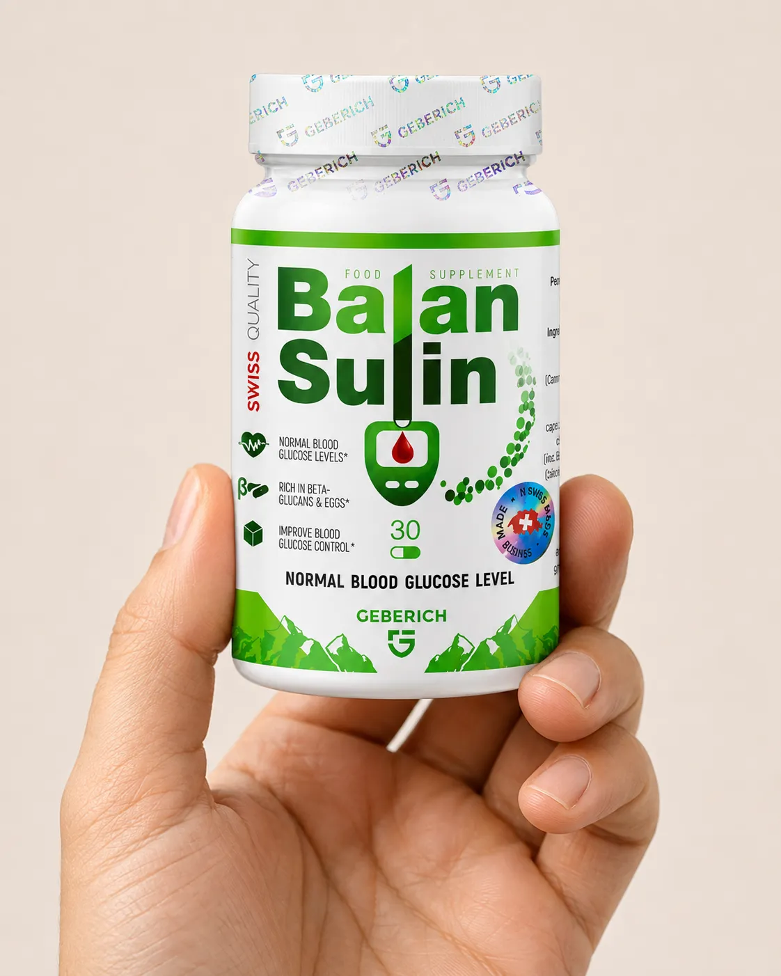 Balansulin — Verpackung in der Hand