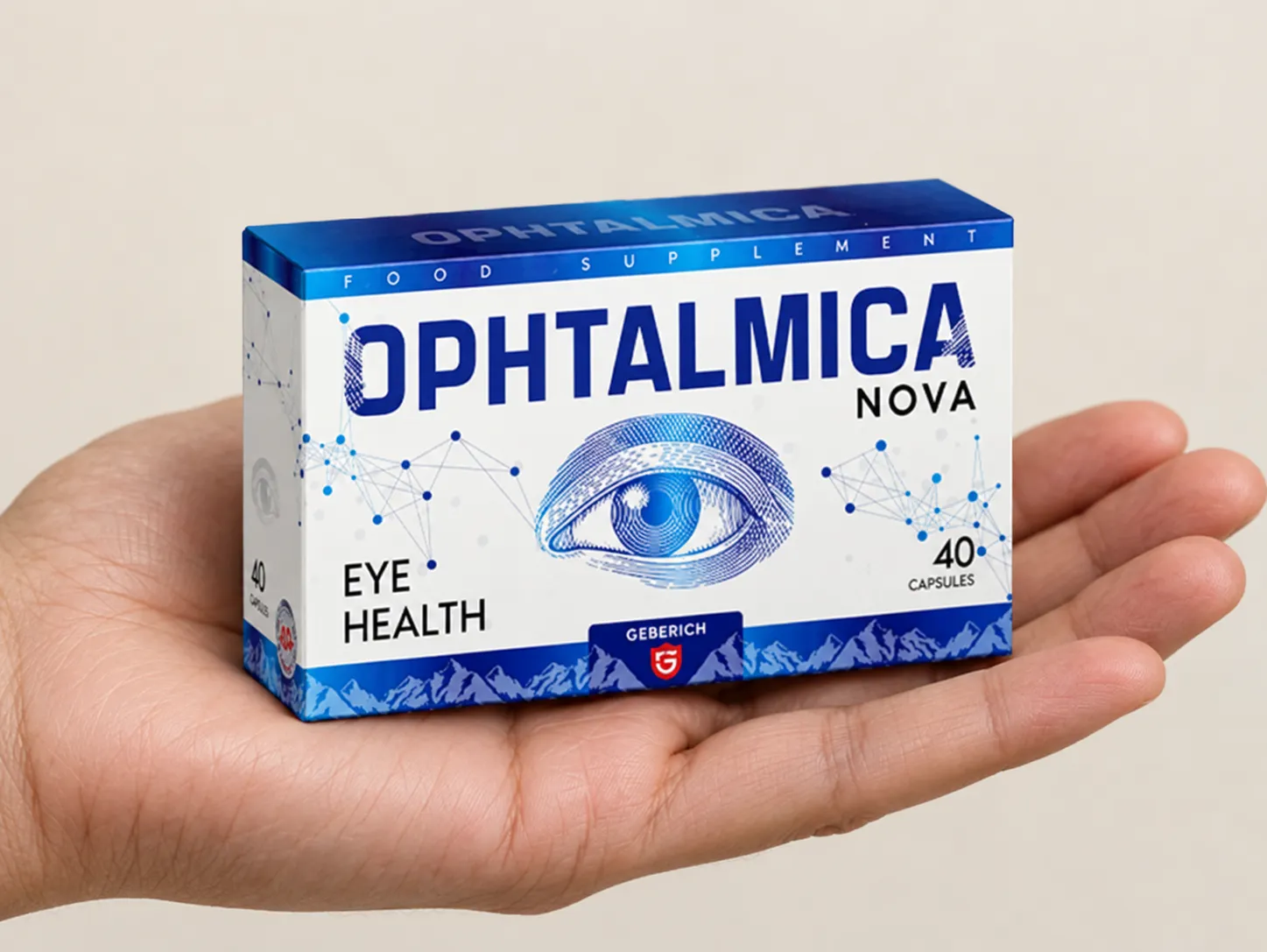 Ophtalmica — Verpackung in der Hand