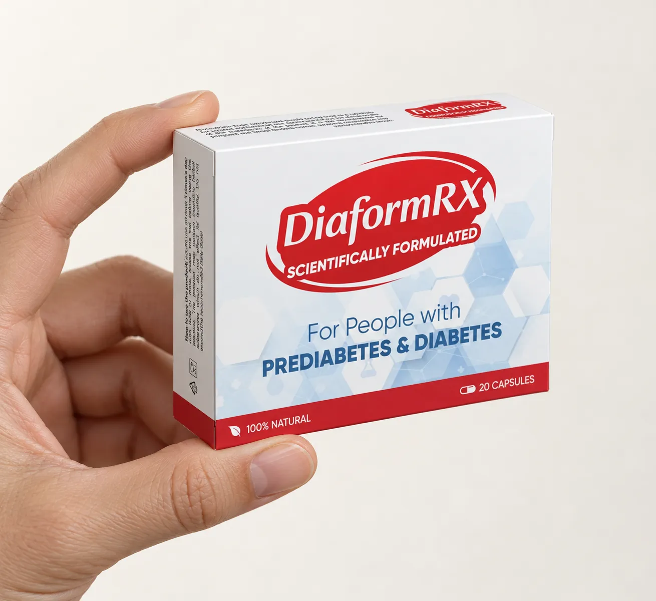 DiaformRX — Verpackung in der Hand