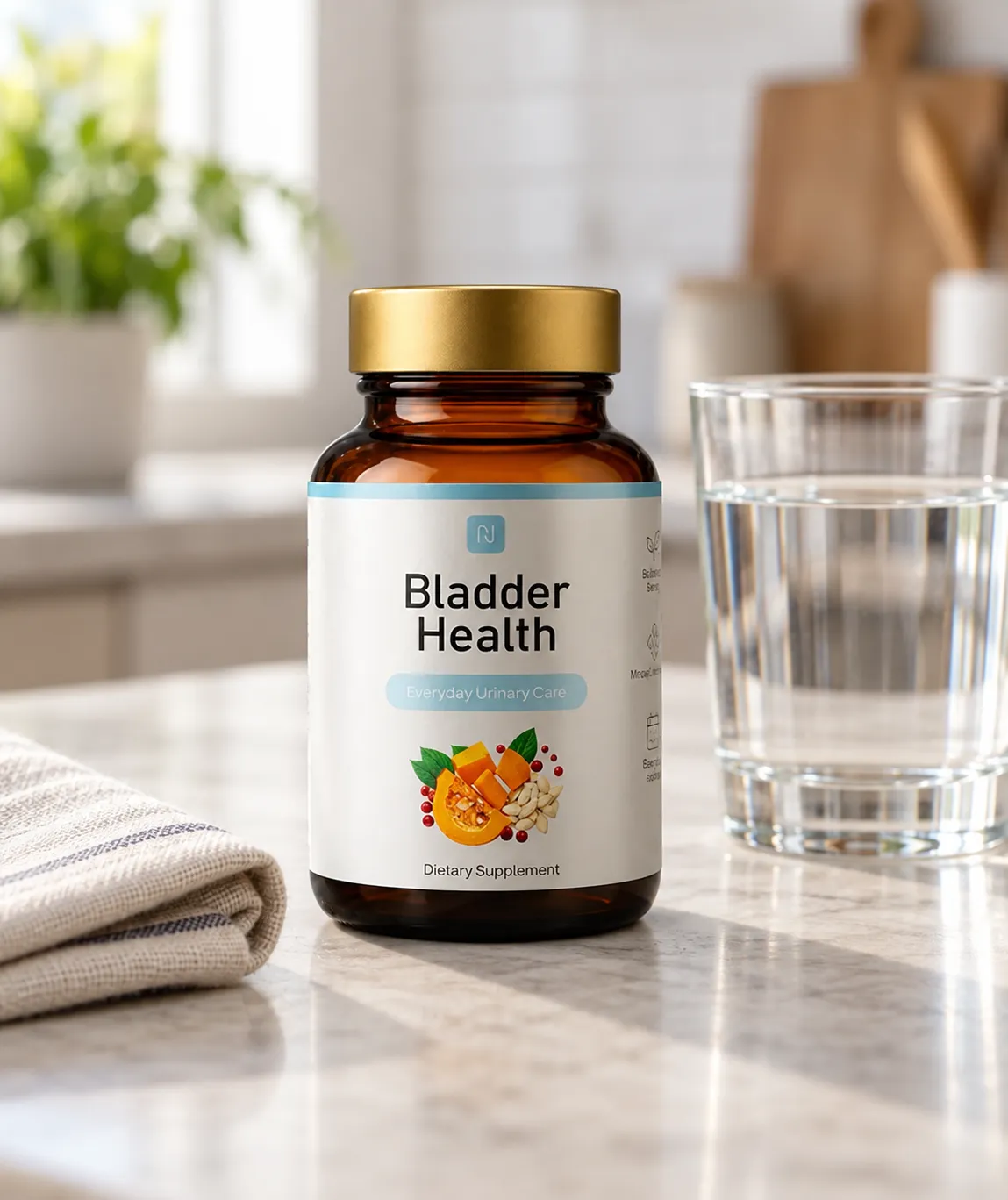 Bladder Health — Verpackung im Alltag