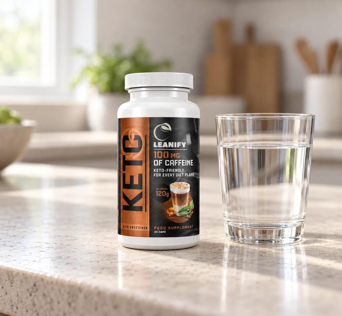 Leanify Keto — Verpackung im Alltag