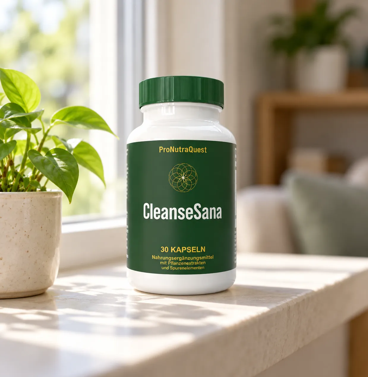 CleanseSana — Verpackung im Alltag