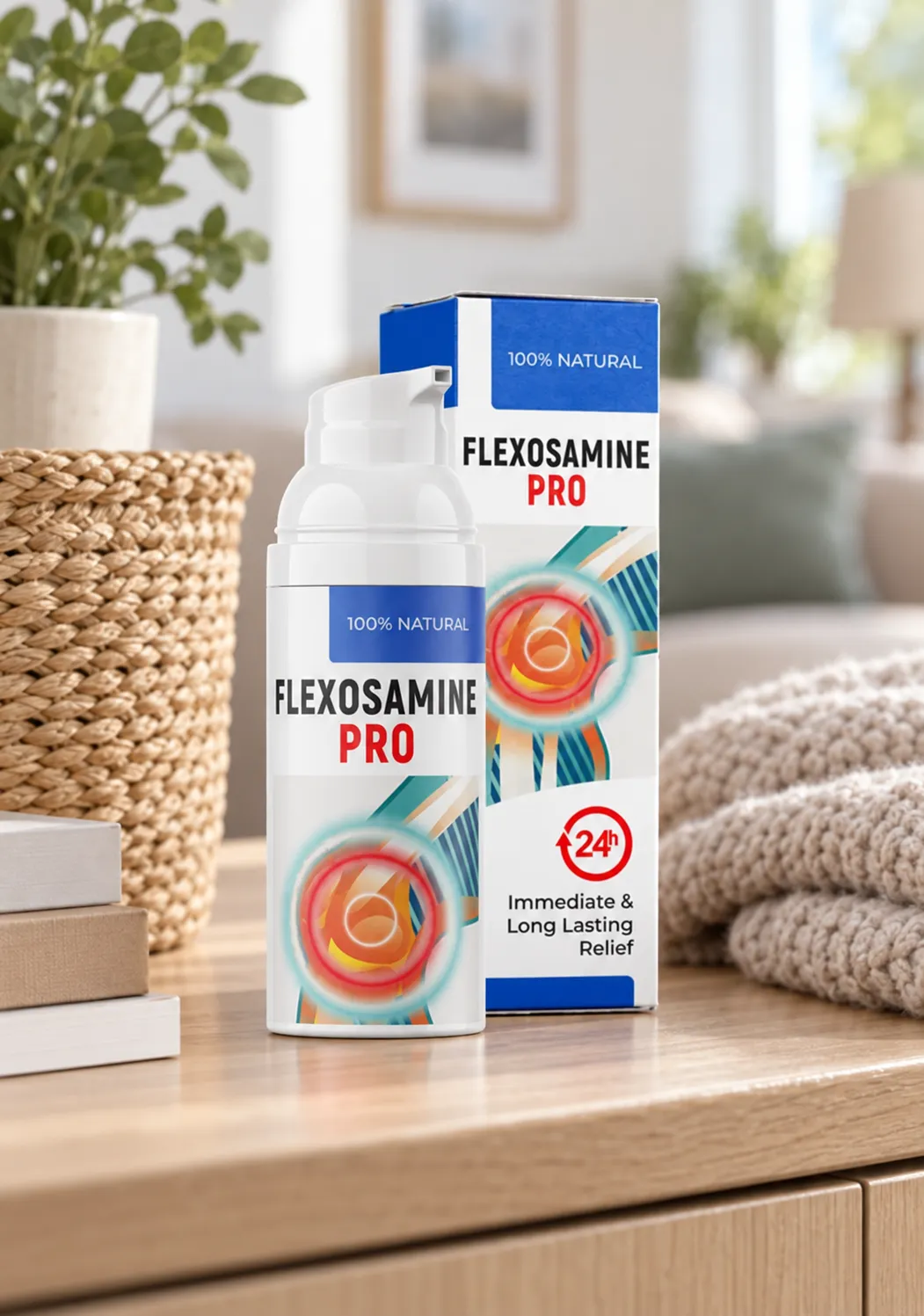Flexosamine PRO — Verpackung im Alltag