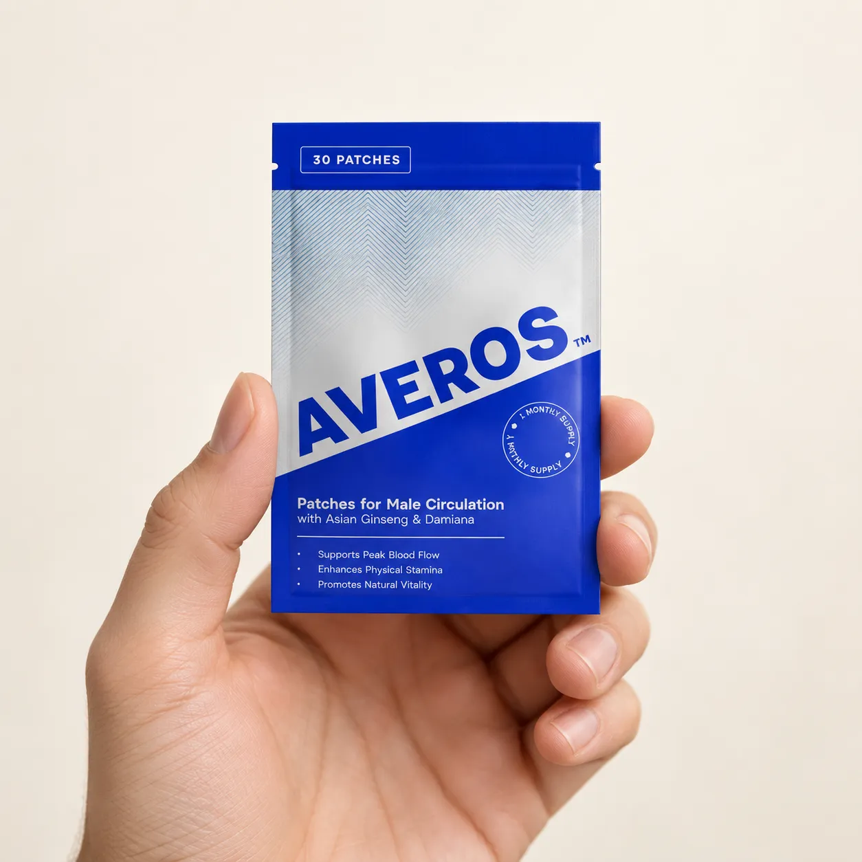 AVEROS — Verpackung in der Hand