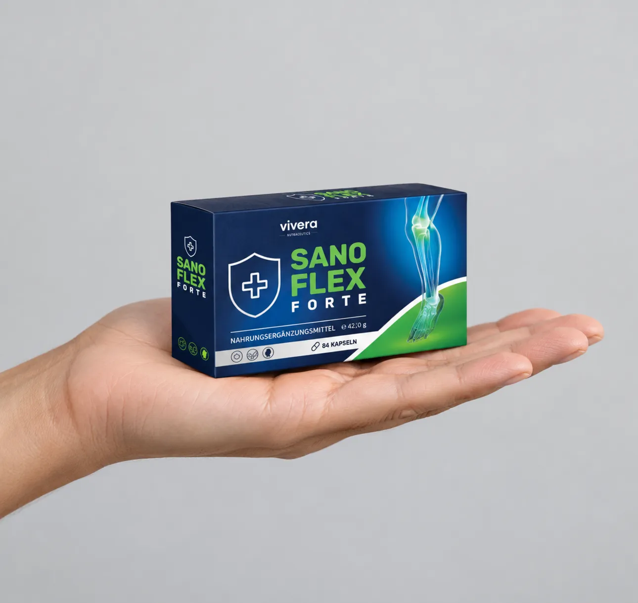 SANOFLEX — Verpackung in der Hand