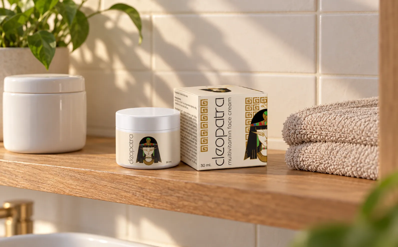 Cleopatra cream — Verpackung im Alltag
