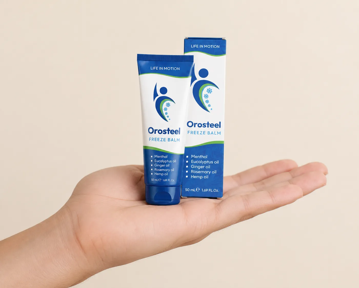 Orosteel — Verpackung in der Hand