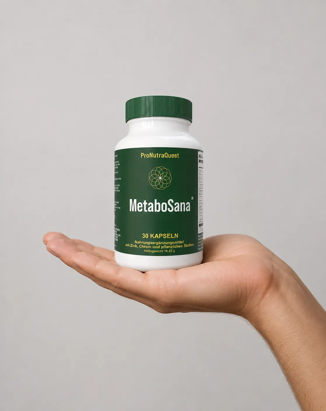MetaboSana — Verpackung in der Hand