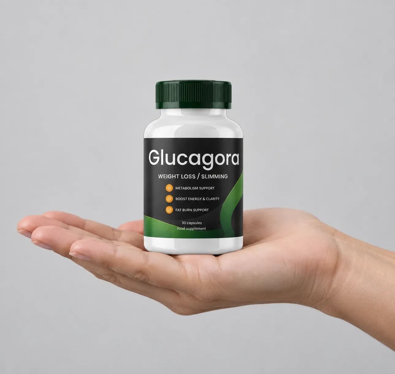 Glucagora — Verpackung in der Hand