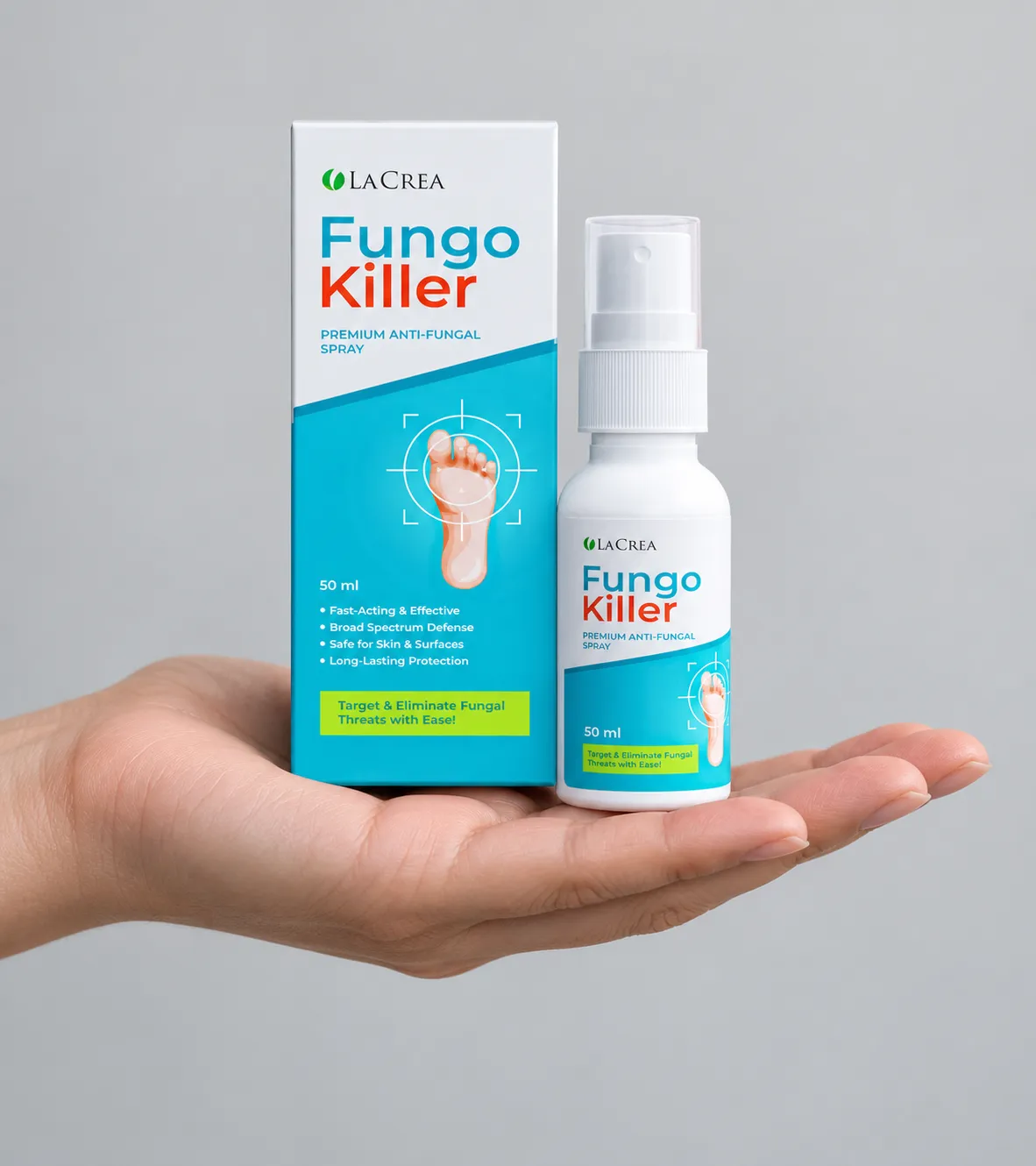 Fungokiller — Verpackung in der Hand
