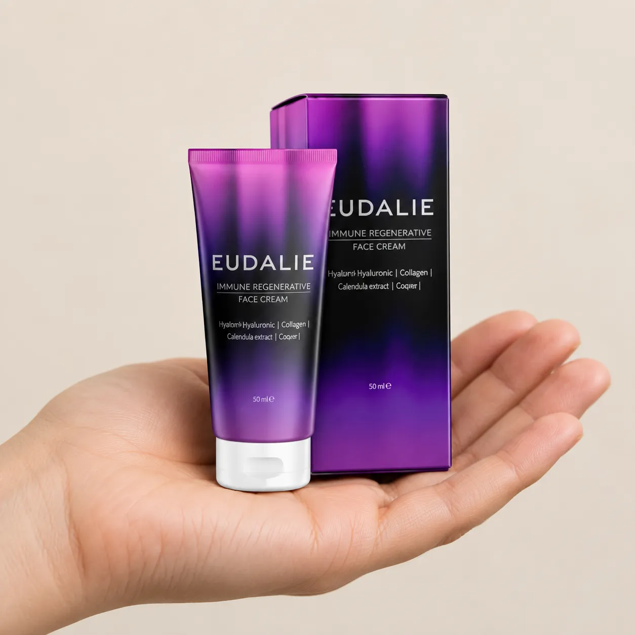 Eudalie — Verpackung in der Hand