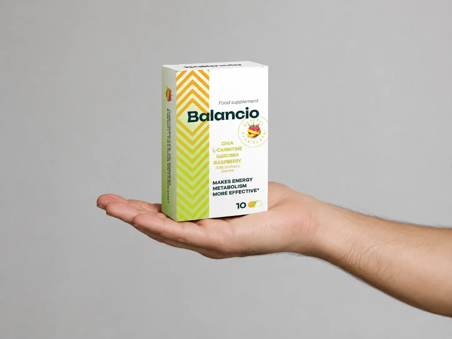 Balancio — Verpackung in der Hand