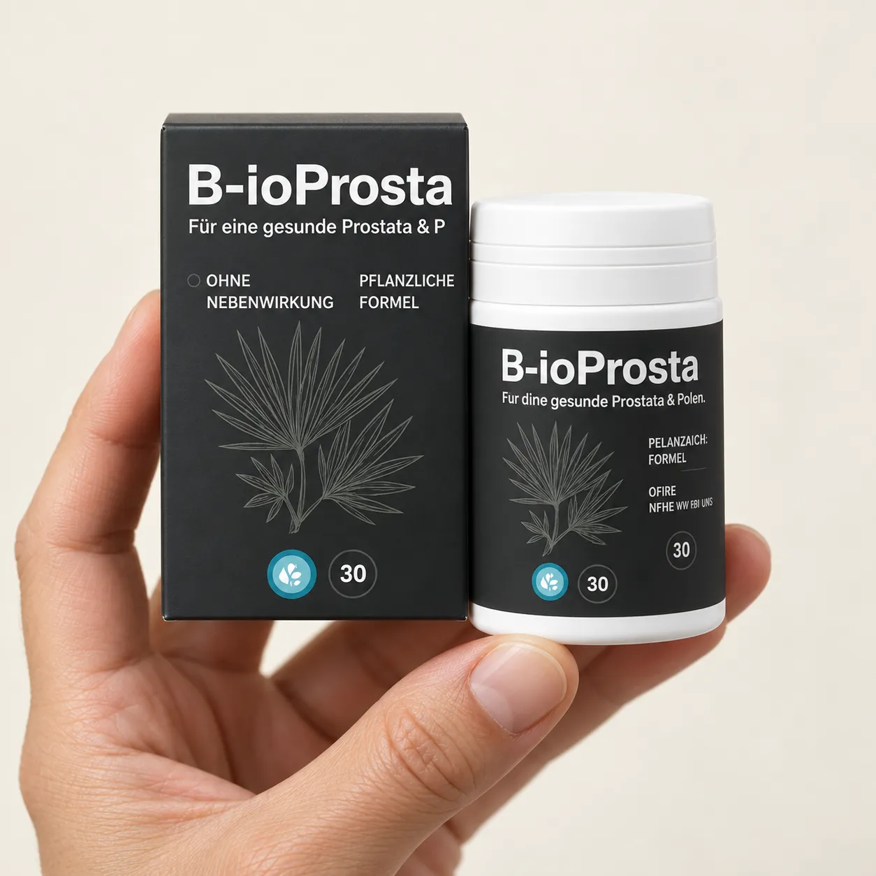 Bio-Prosta — Verpackung in der Hand